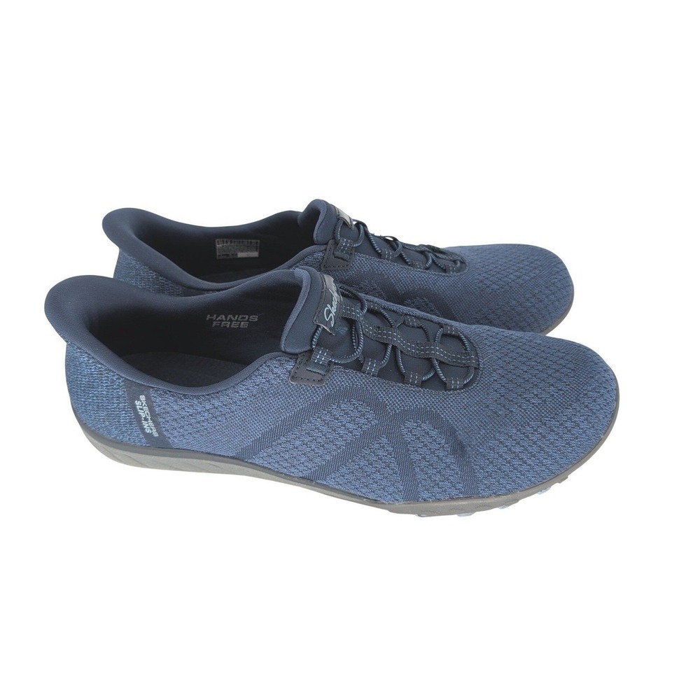 Skechers Slip-ins Breathe Easy Sneakers Knitty Waves Womens 11 Navy Blue Comfort